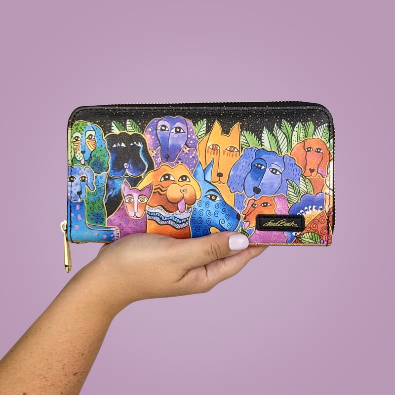 Laurel Burch Dogs and Doggies Bifold Wallet