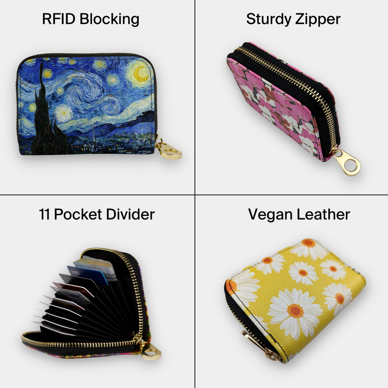 Art Glass Stargazer RFID Zipper Wallet