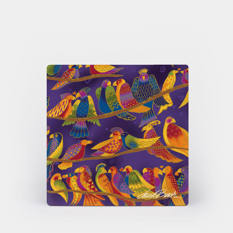 Laurel Burch Songbirds Square Ceramic Coaster 4 Pack