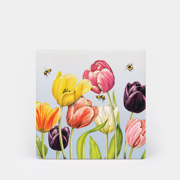 Mary Lake Thompson Tulips Square Ceramic Coaster - 4 Pack