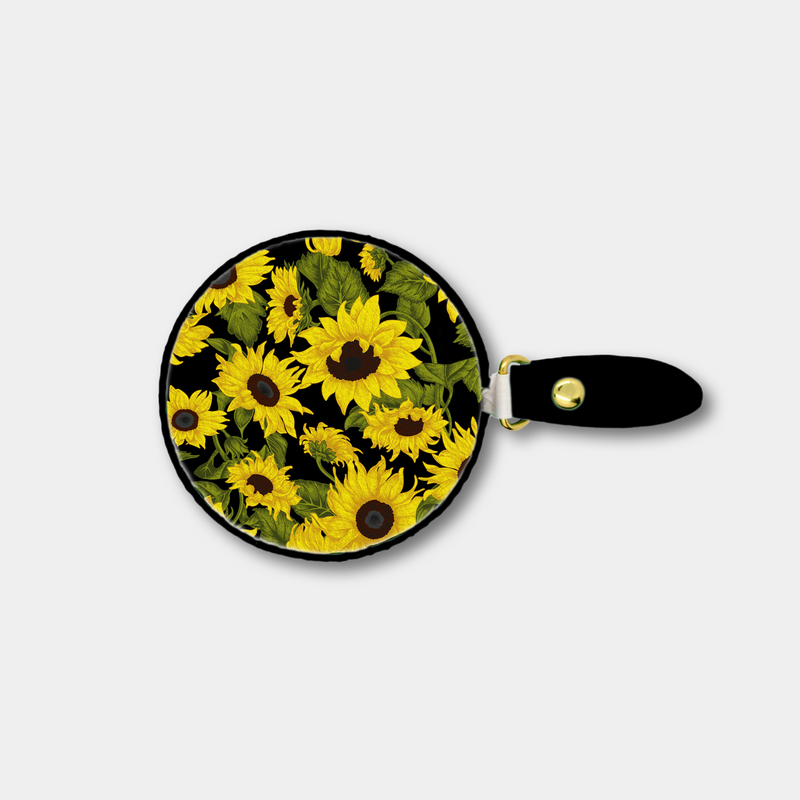 Sunflowers on Black Retractable Tape Measure