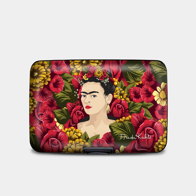 Frida Kahlo Rose Portrait RFID Armored Wallet