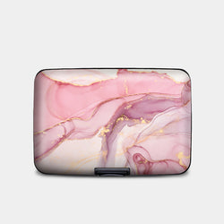 Pink Marble Watercolor RFID Armored Wallet