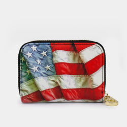 American Flag Zipper Wallet