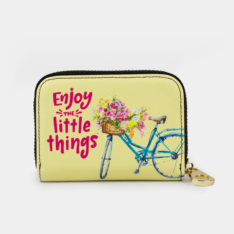Enjoy the Little Things Bicycle RFID Zipper Wallet