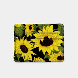 Sunflowers on Black RFID Slim Wallet