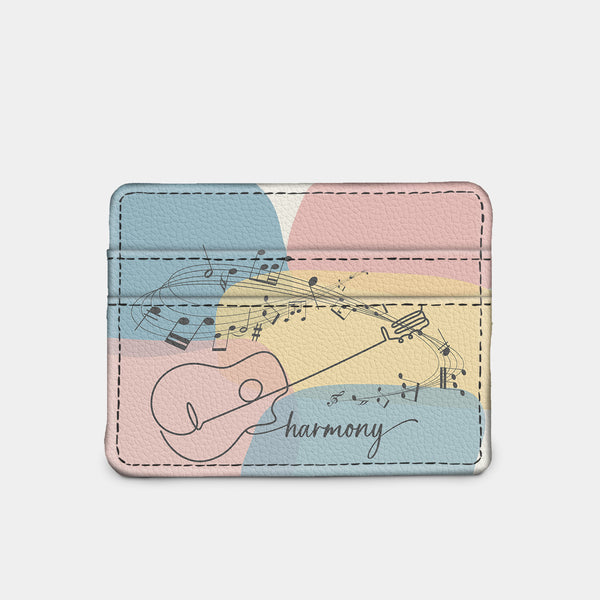 Harmony Guitar Line Art RFID Slim Wallet