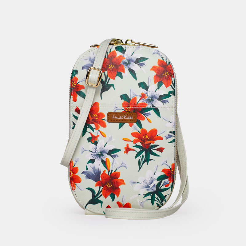 Frida Kahlo Tiger Lily Mint Crossbody Bag
