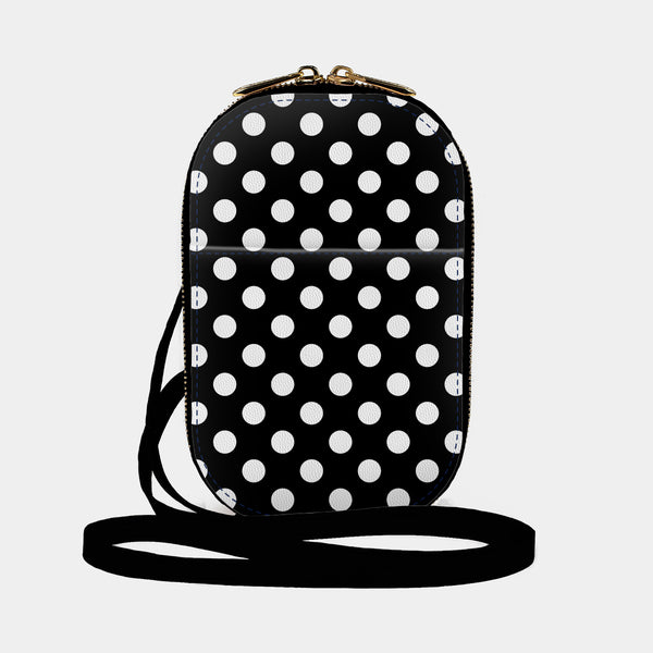 Black and White Polka Dot Crossbody Bag