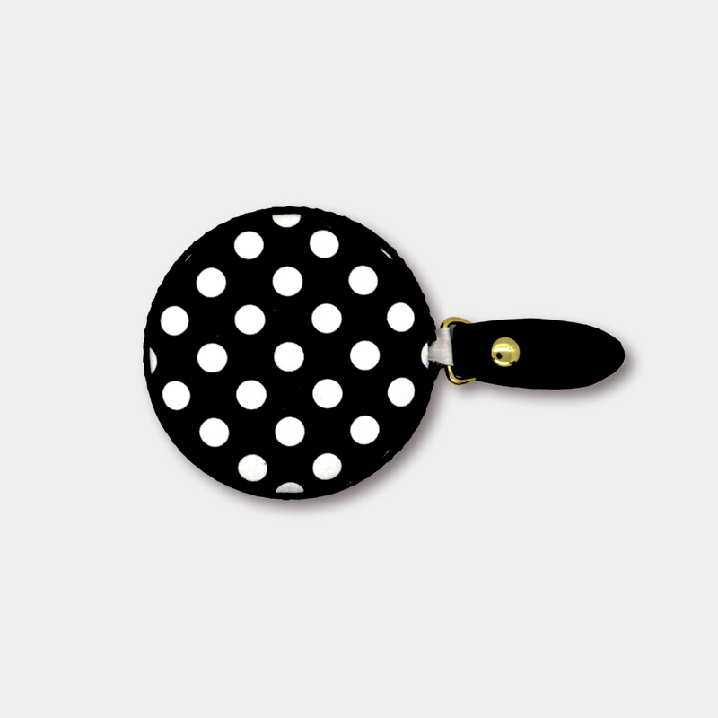 Black and White Polka Dots Retractable Tape Measure